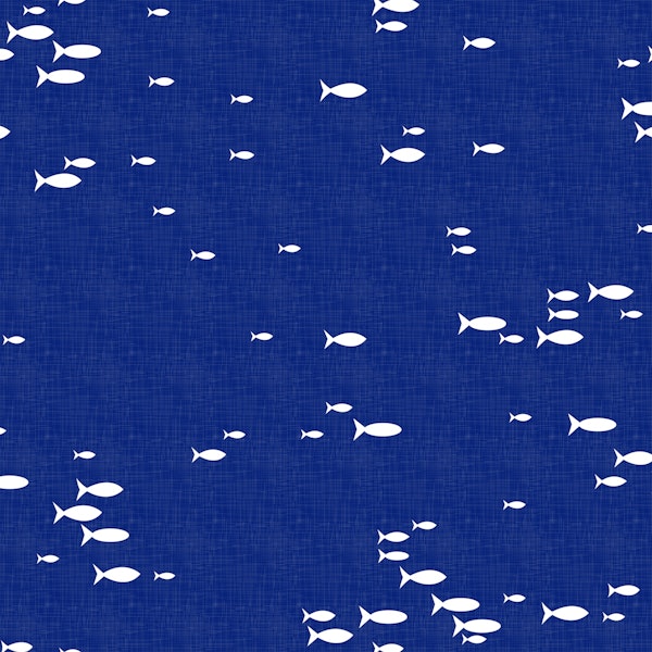 Santorini Summer Fish on Sea Blue WP