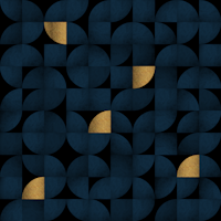 Mid-Century Navy Blue and Gold Luxury tapetit