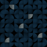 Mid-Century Navy Blue and Silver tapetit