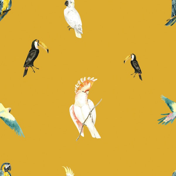 Vibrant Bird Paradise – Watercolor