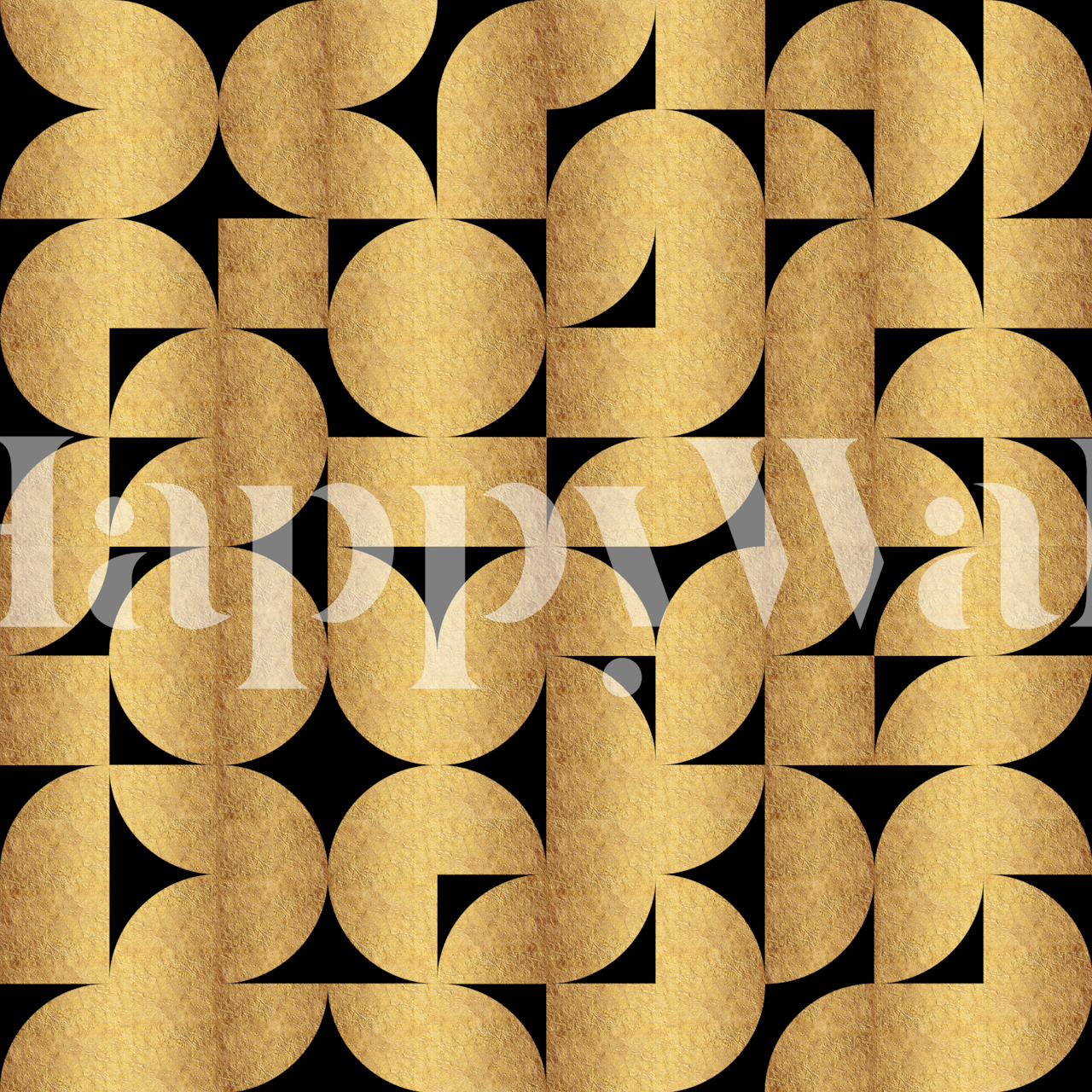 Mid-Century Gold wallpaper in a modern setting