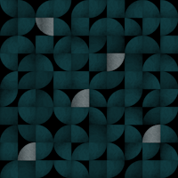 Mid-Century Teal and Silver Geo tapetit