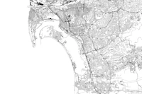 San Diego Map papel de parede