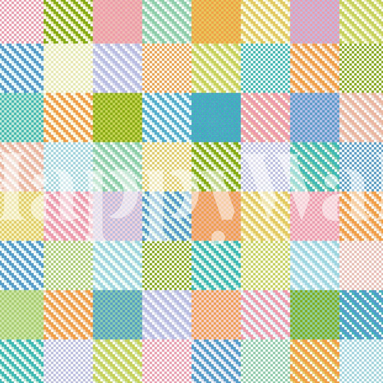 Colorful pastel checker pattern wallpaper