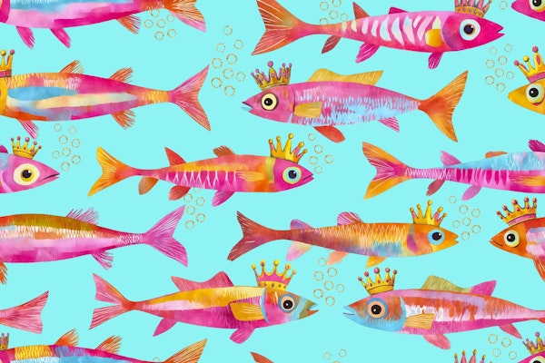 Whimsical Fish Kingdom Turquoise