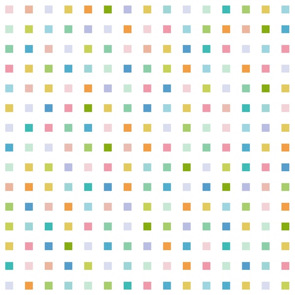 Cheerful Geometry Ditsy Checks in Pastels WM