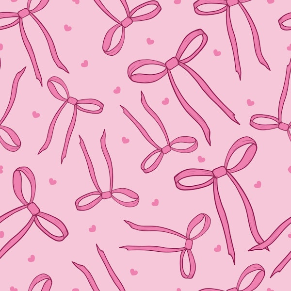 Pink cute bow ties hearts