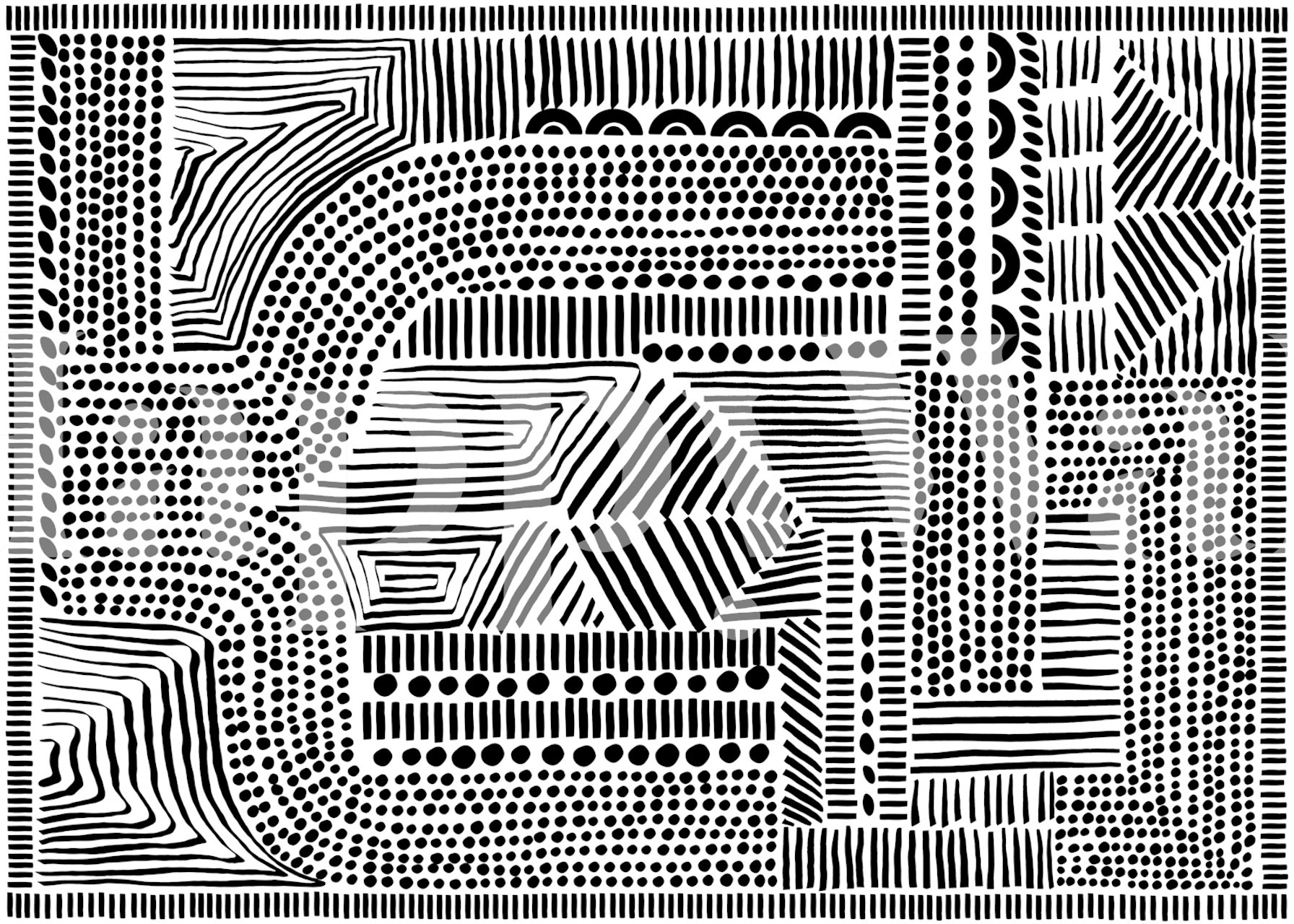 Tribal Tapestry wallpaper in a room