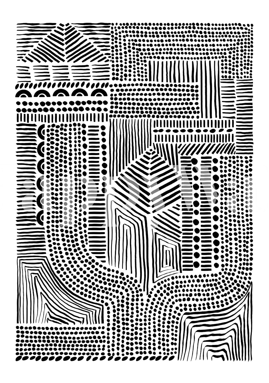 Tribal Tapestry wallpaper in a room