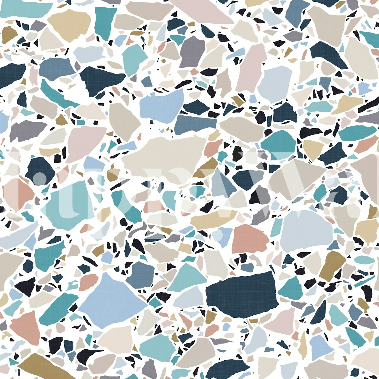 Pastel Terrazzo WM in un ambiente di stanza