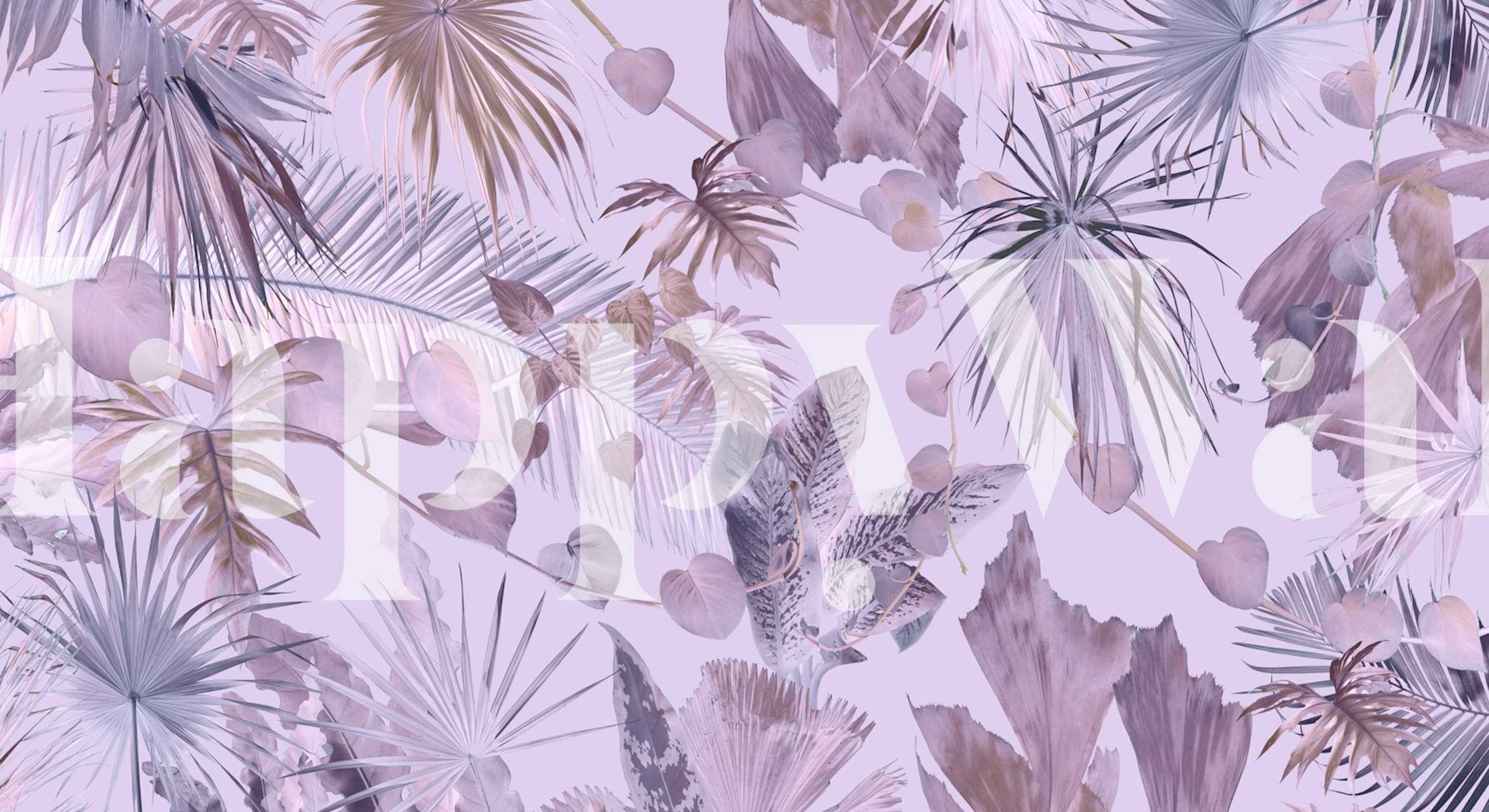 Pastel Tropical Jungle wallpaper in a room