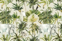 Exotic Jungle – Elephants, Birds & Palms papiers peint