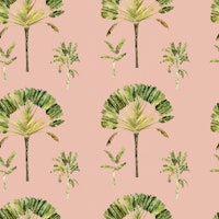 Exotic Banana Palms – Watercolor Pattern ταπετσαρία