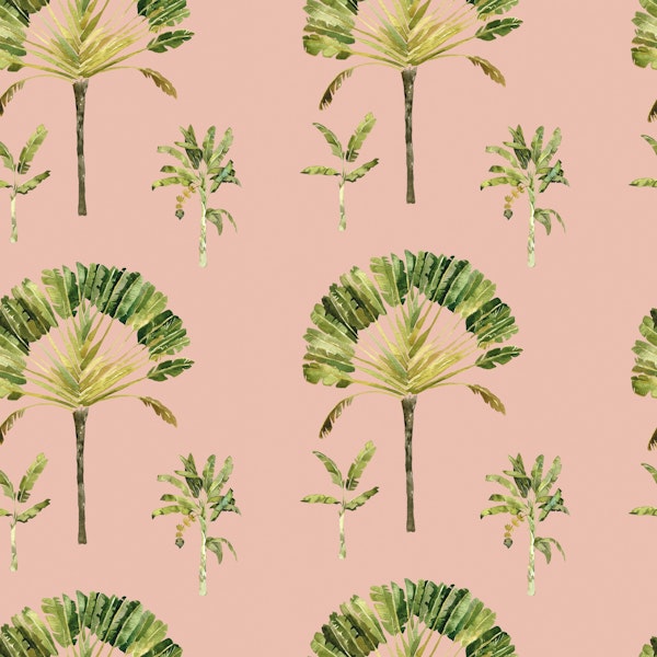 Exotic Banana Palms – Watercolor Pattern