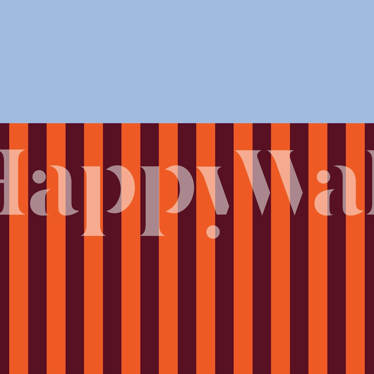 Energetic striped wallpaper in a room