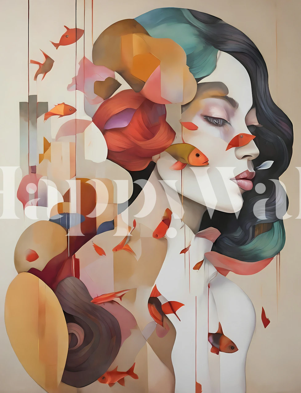 Vibrant Nature Muse 5 wallpaper in a room