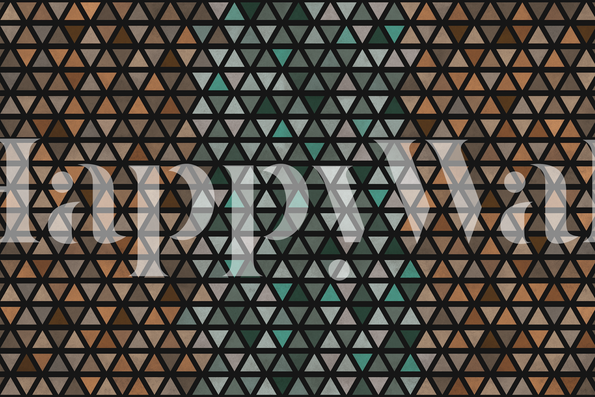 Triangle Color Harmony Brown and Teal tapeta w pokoju