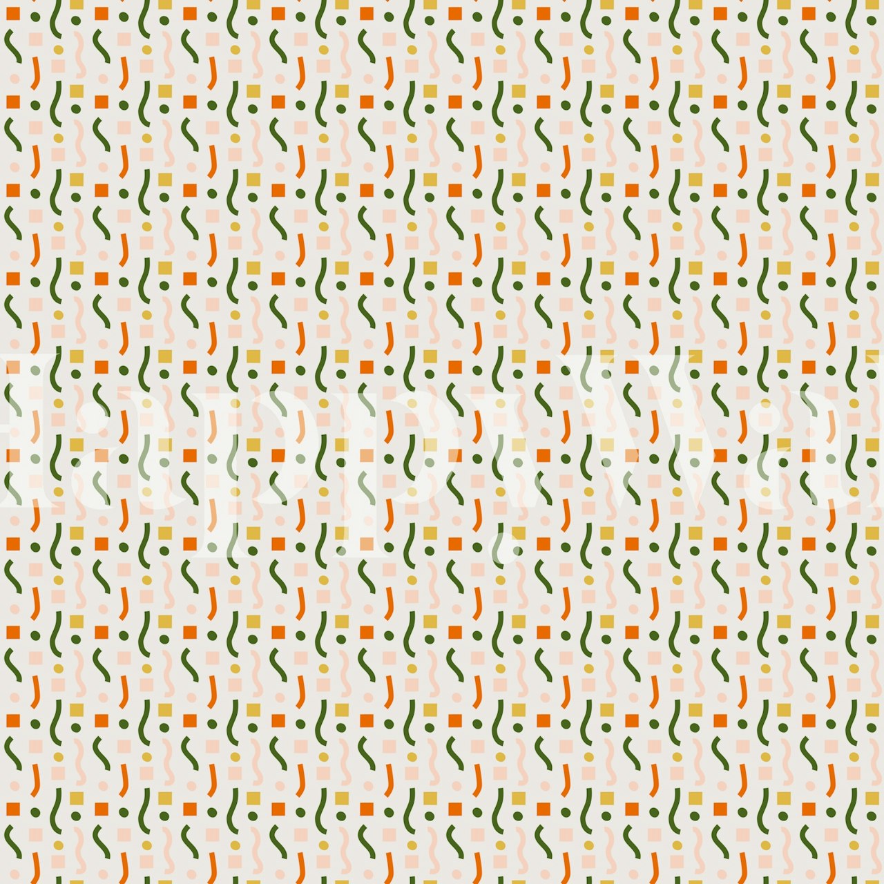 Playful Lines and Dots-tapet i et rum