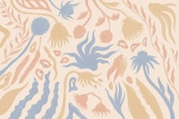 Vintage Botanical Blossom Blue papiers peint