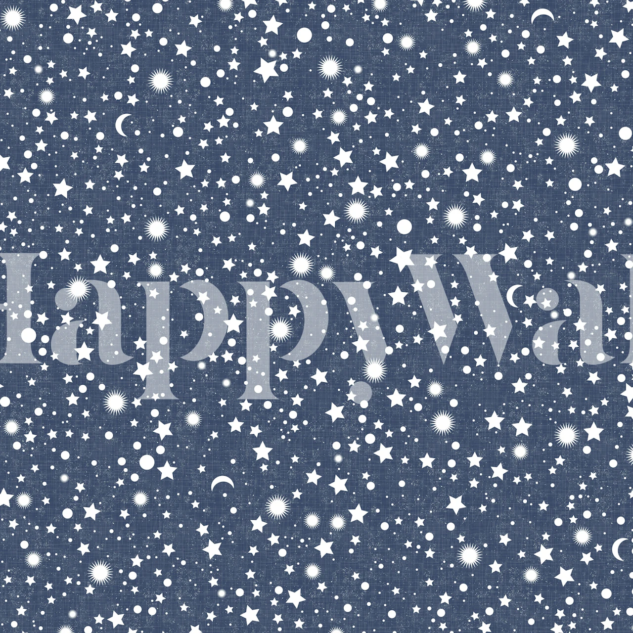 Glitter Sky Night Blue wallpaper in a room