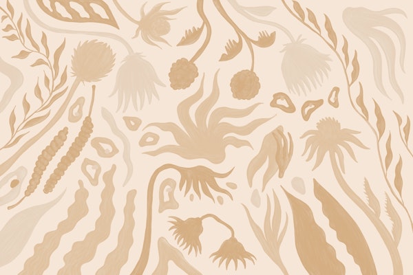 Vintage Botanical Blossom Beige