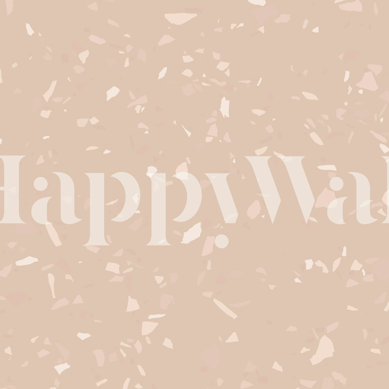 Nude terrazzo texture wallpaper with abstract shapes