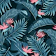 Tropical Leaves blue