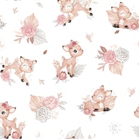 Boho Deer white papiers peint