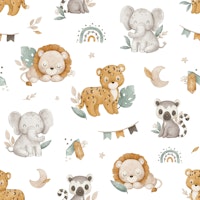 Boho Jungle Dreams white tapety