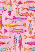 Colorful Fish Fantasy Pink Underwaterworld behang