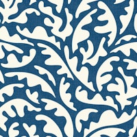 Modern Tropical Leaves on Ocean Blue WM ταπετσαρία