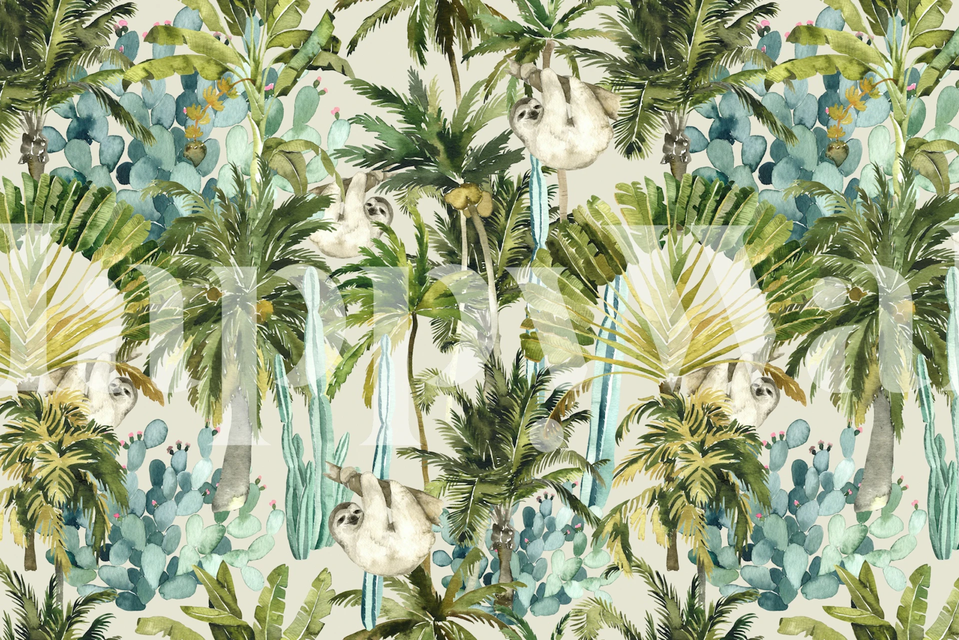 Sloths in a Tropical Jungle wallpaper