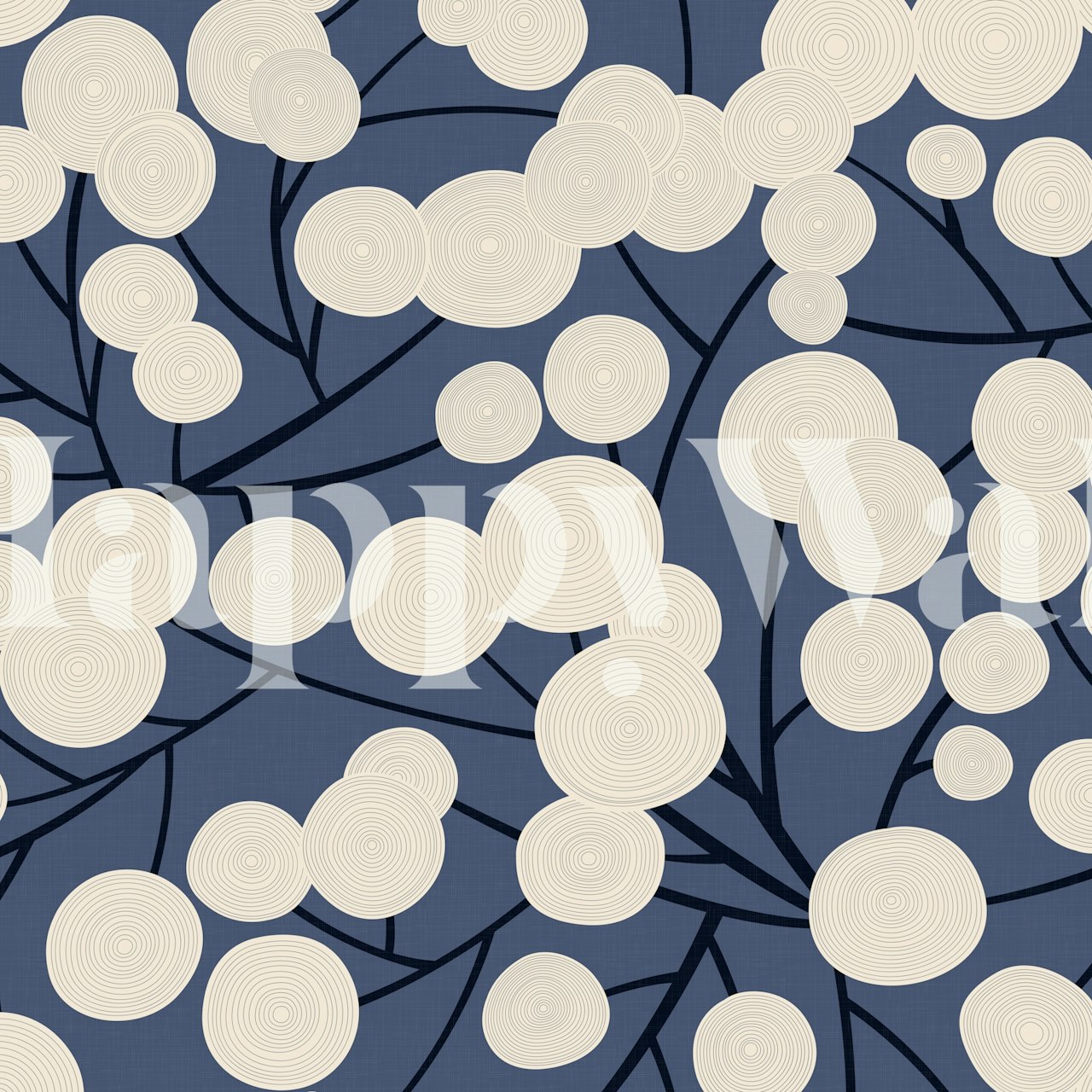 Tapeta kwiaty zimowe japońskiej natury w pokoju