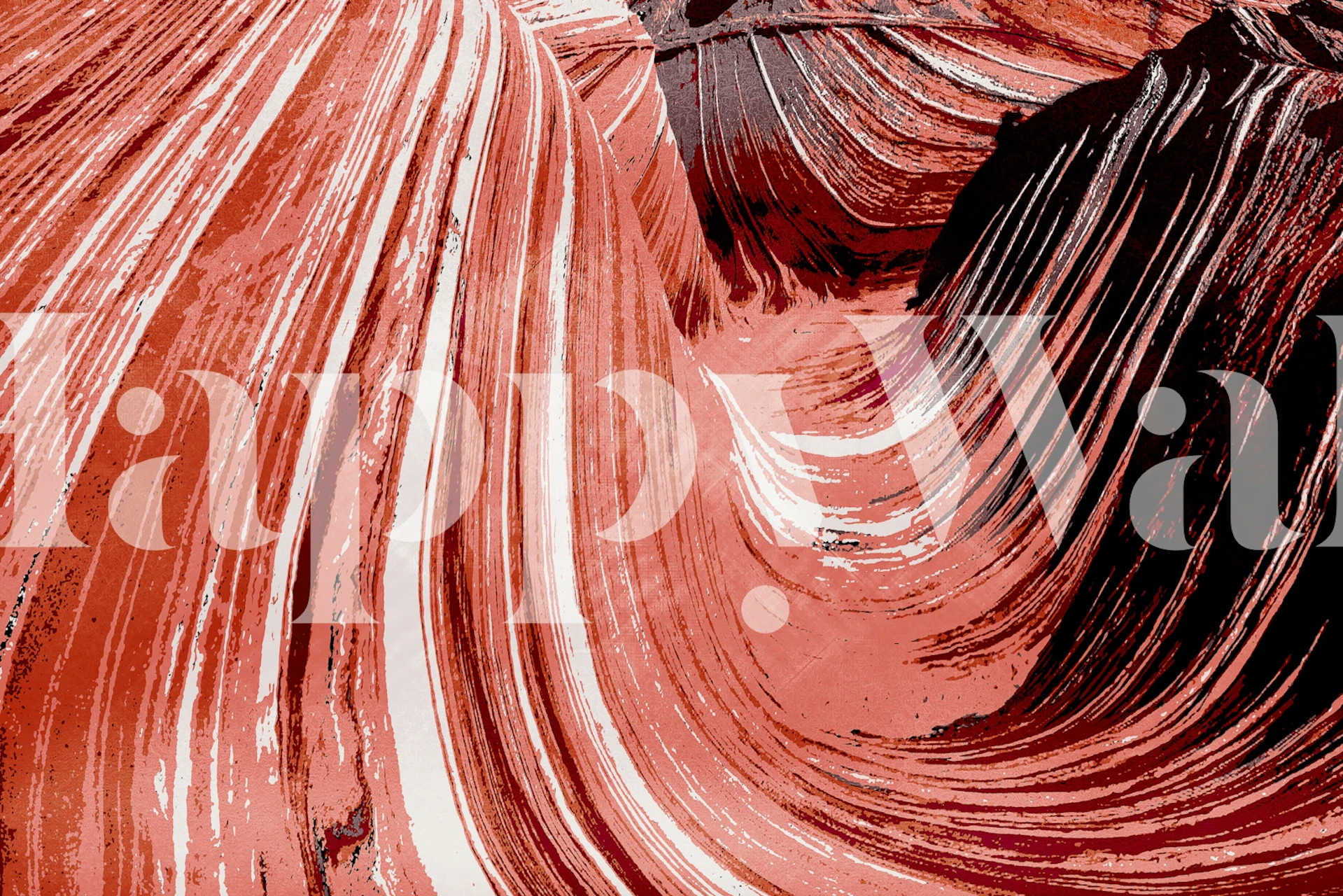 Diseño de papel tapiz Coyote Buttes en una habitación