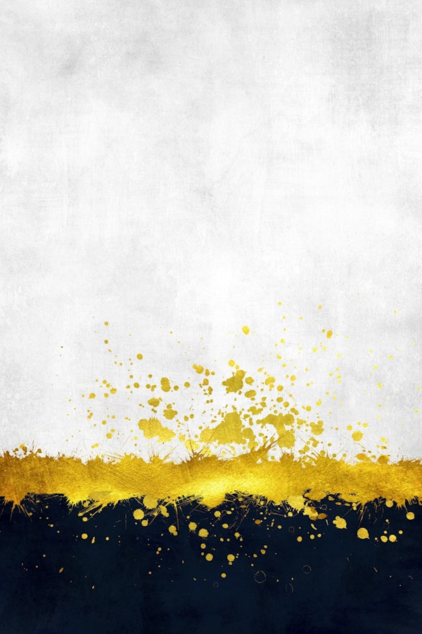 Golden Splash over Indigo Metal