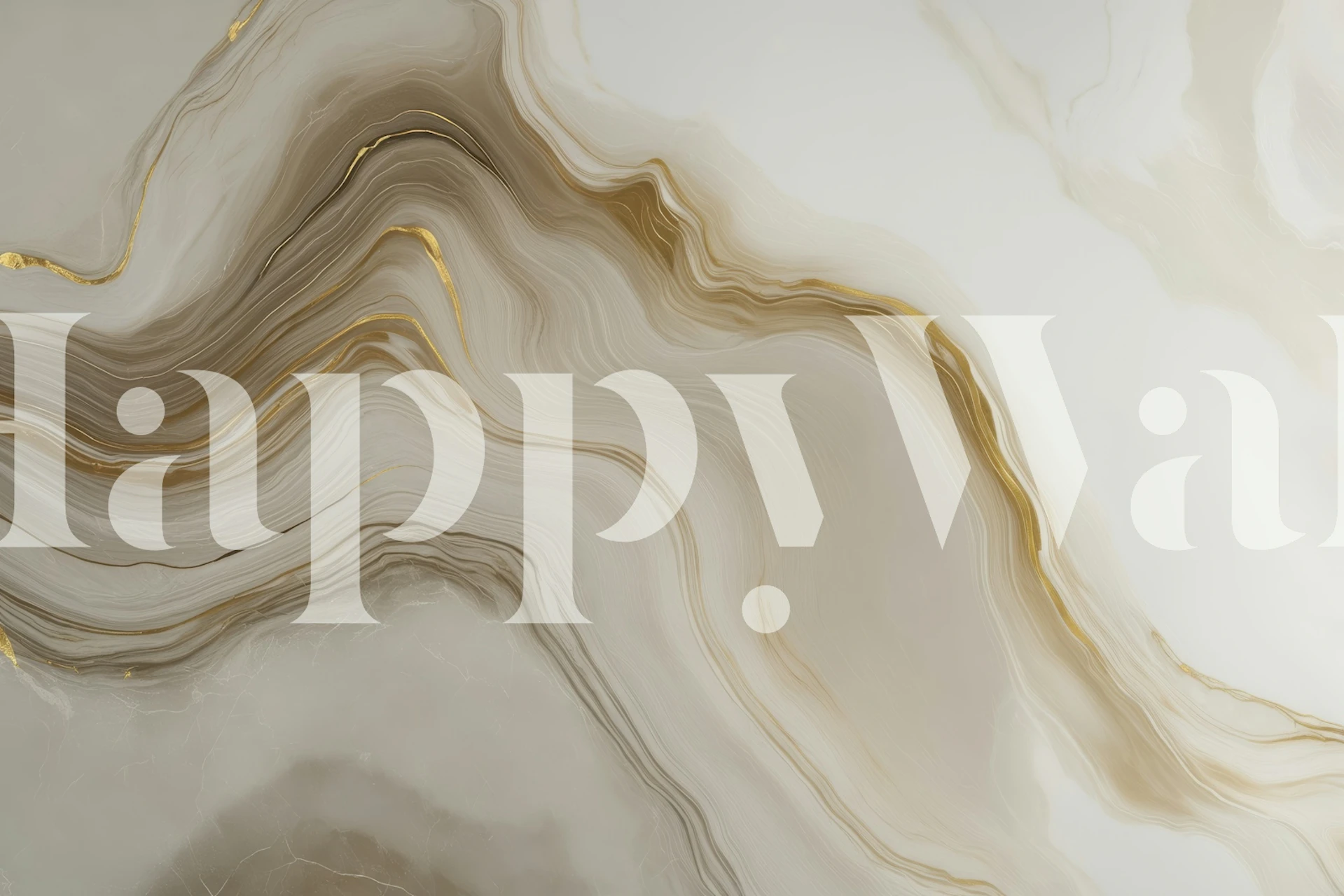 Elegant Marble Chic Beige Gold vægdesign