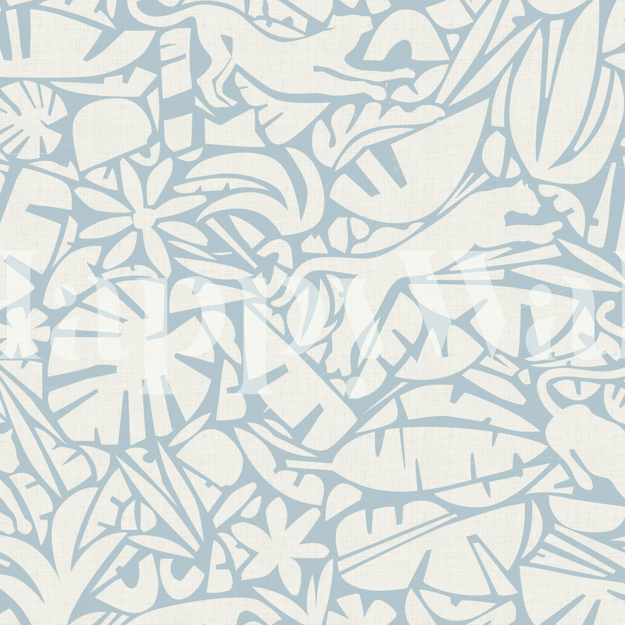 Joyful jungle cut outs wallpaper in a room