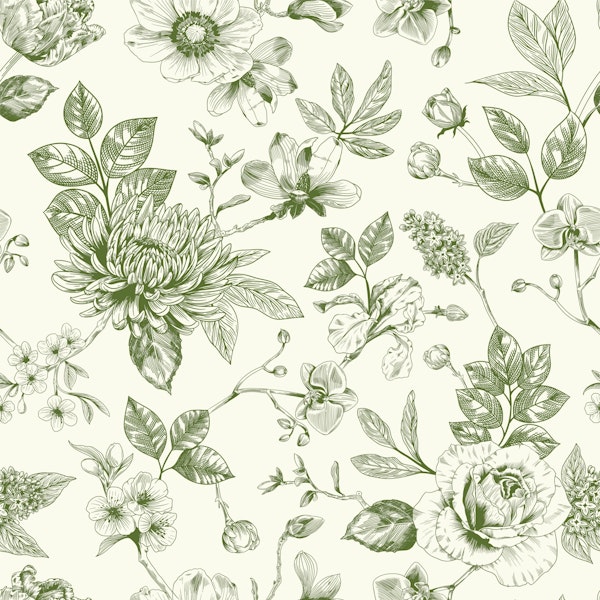 Vintage Floral Toile