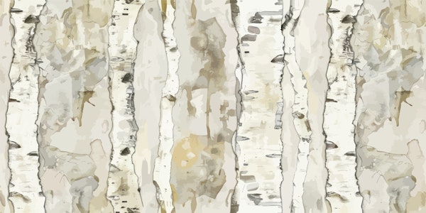 Watercolor Birch Stripes