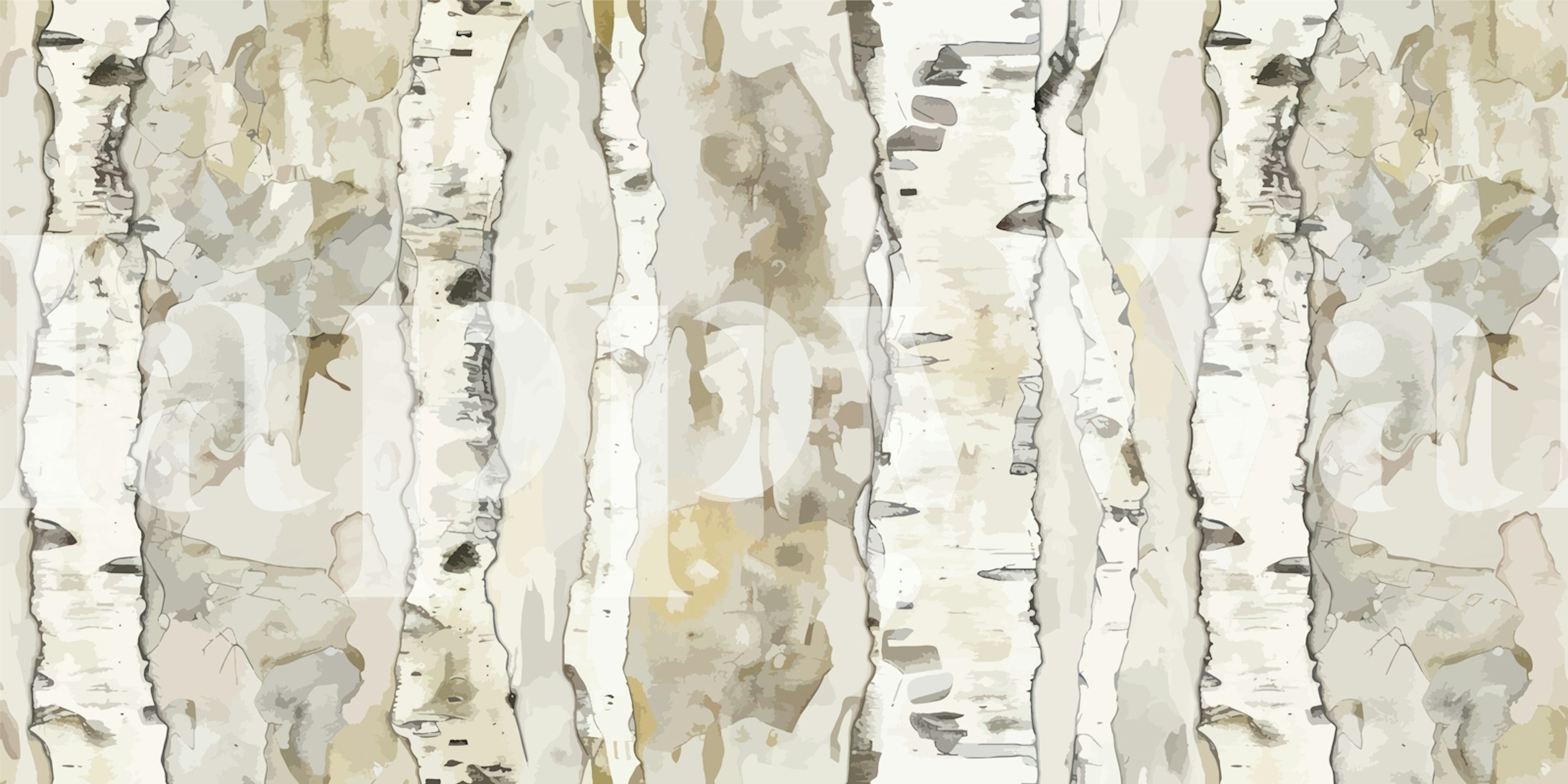 Watercolor Birch Stripes tapeta v pokoji