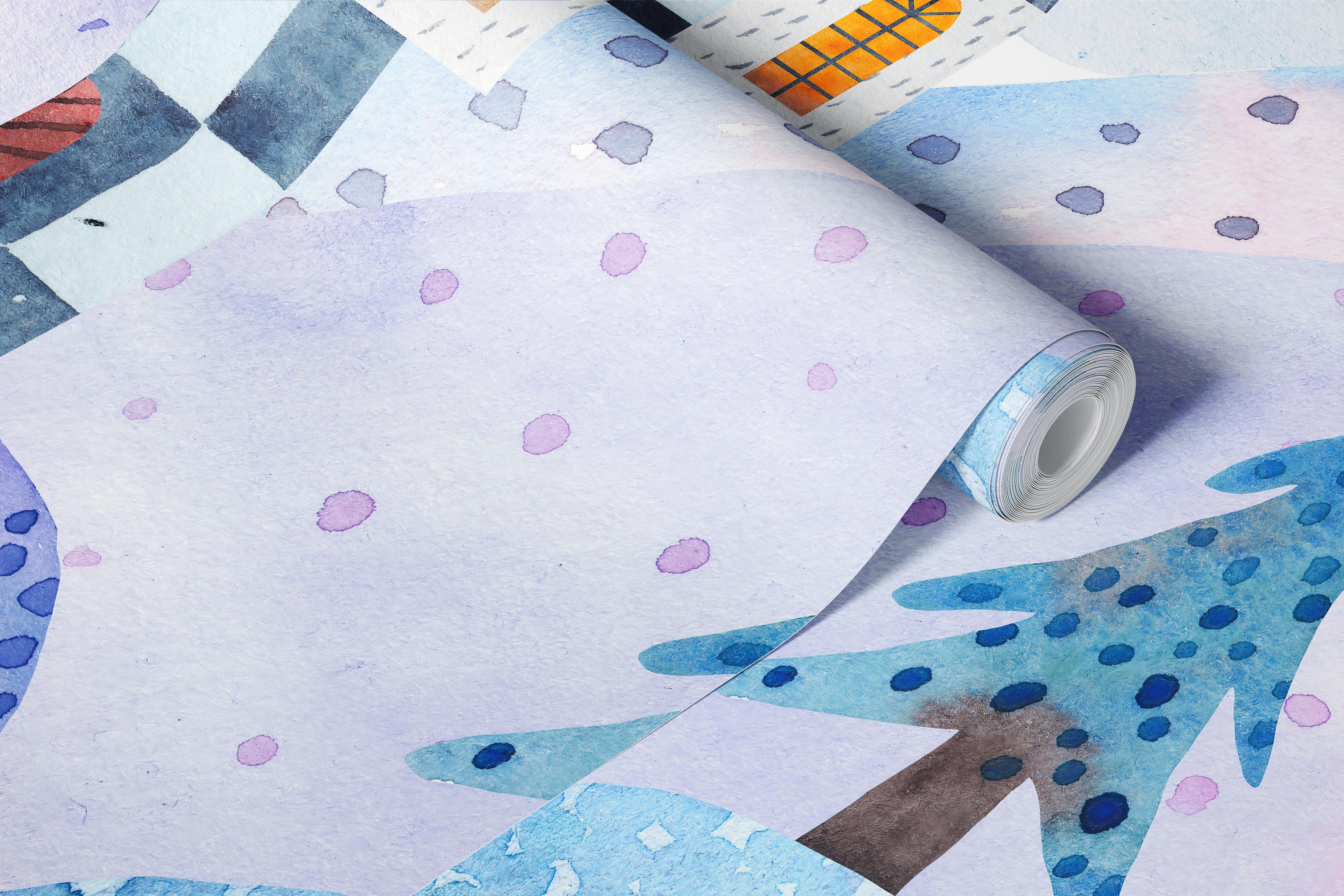 Papel de parede Fairy Ice Kingdom em um quarto