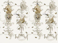 Ivory and Amber Floral Dream wallpaper