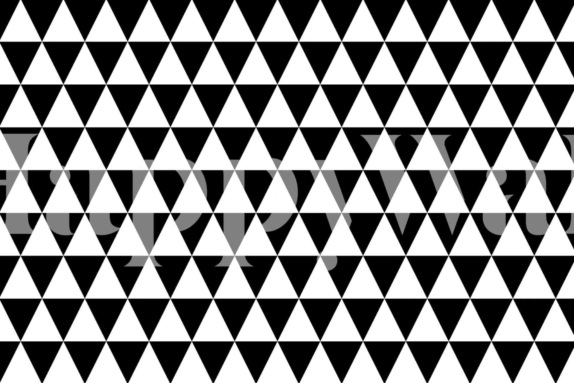 Black and white geometric triangle pattern wall mural