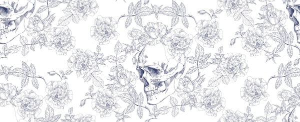 Vintage Floral Skulls