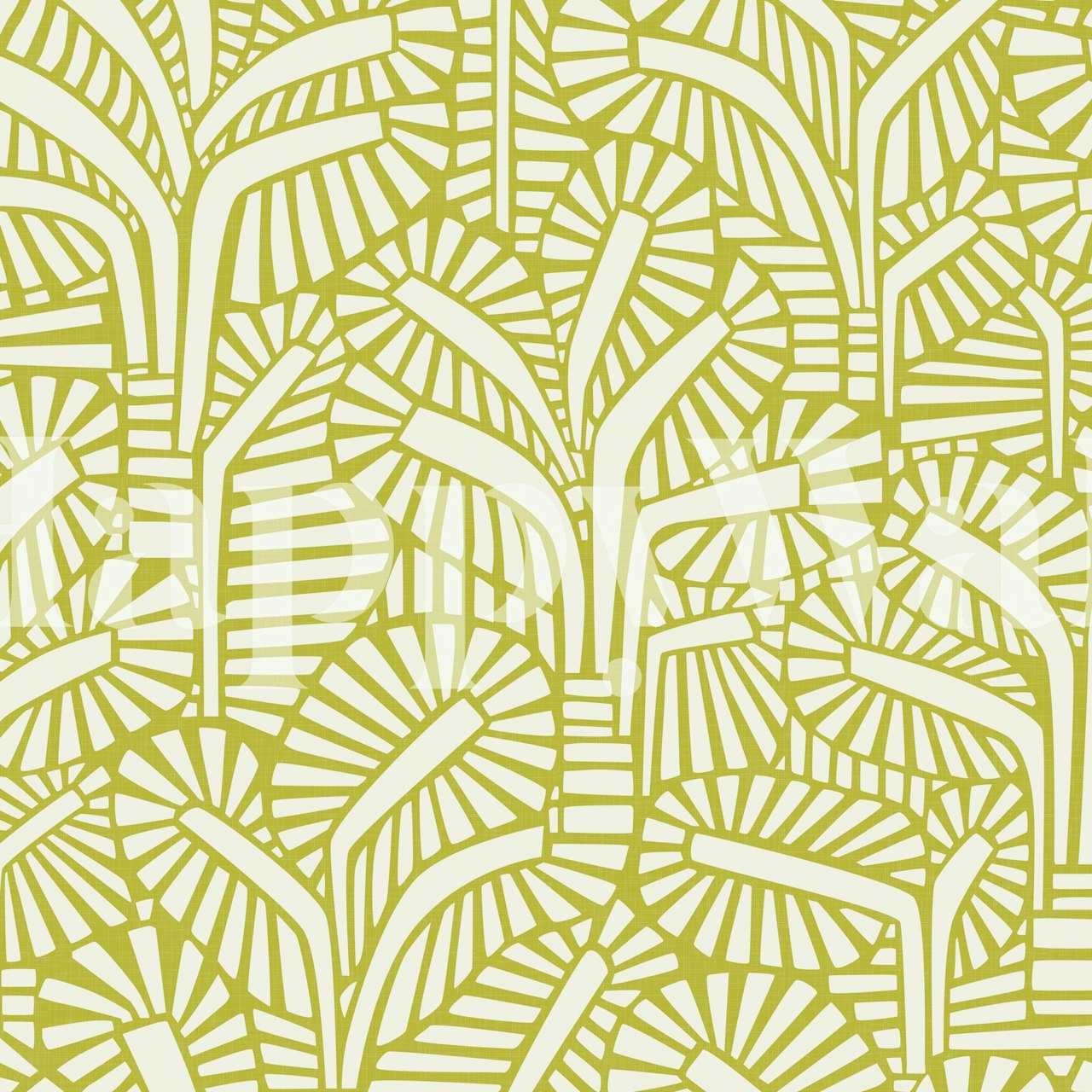 Palm trees wallpaper in a room setting