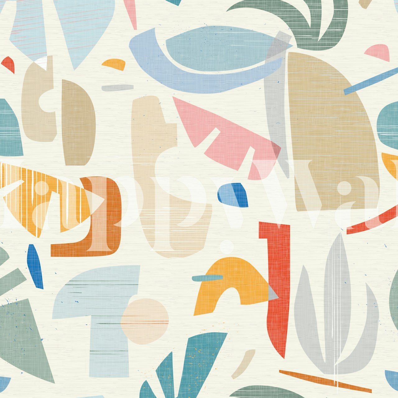 Mid Century Tiki Jungle No.04 wallpaper in room