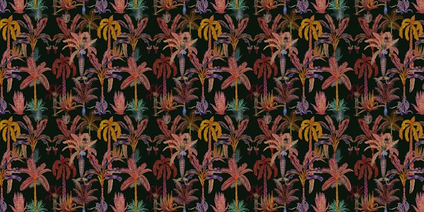 Colourful Jungles on Dark Green