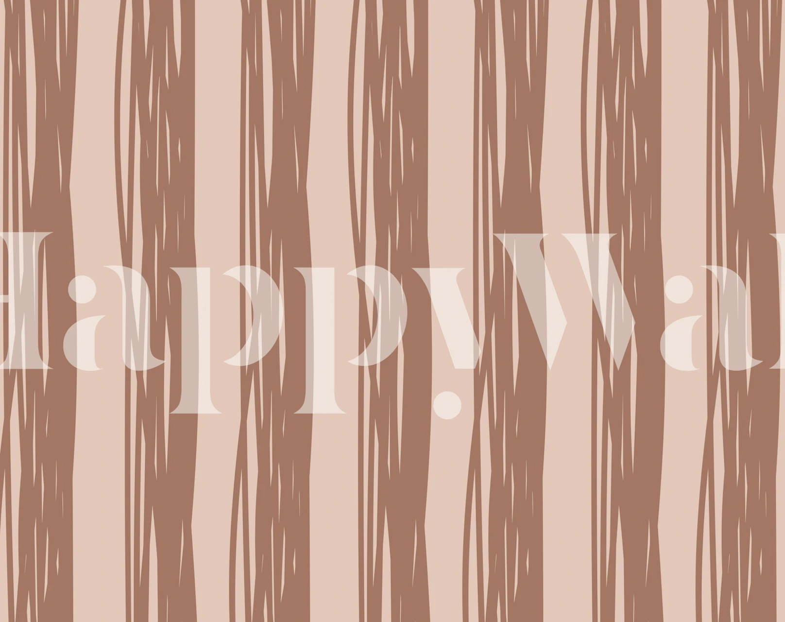 Irregular mocha stripes on light pink background wallpaper