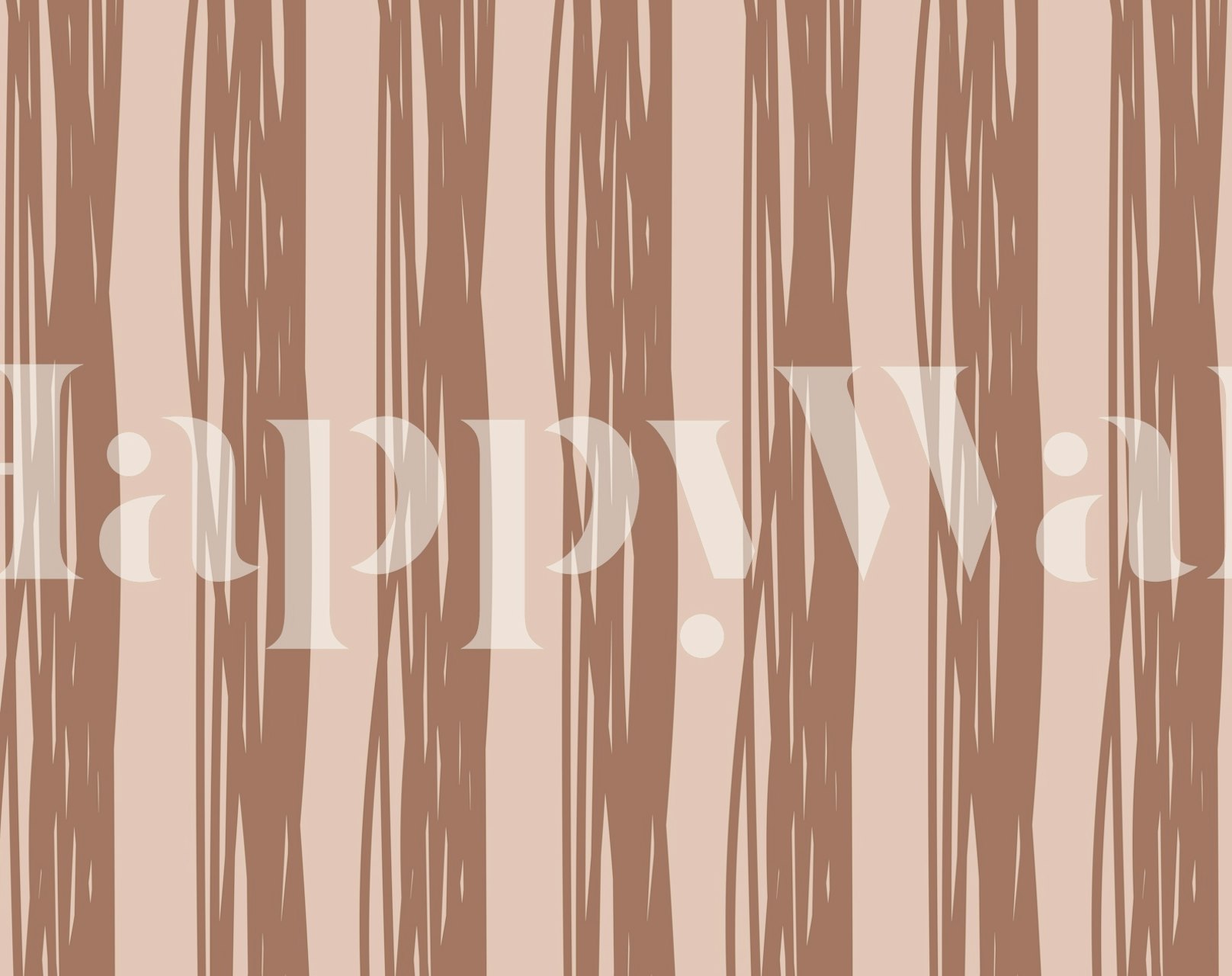 Irregular mocha stripes on light pink background wallpaper