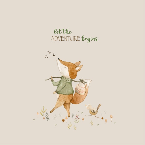 Fox and Bird Adventure Tale on Latte